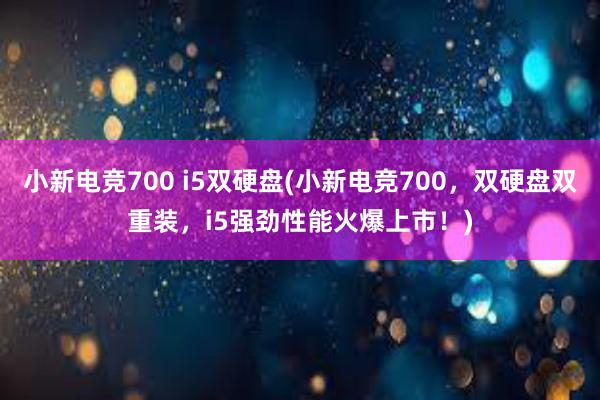 小新电竞700 i5双硬盘(小新电竞700，双硬盘双重装，i5强劲性能火爆上市！)