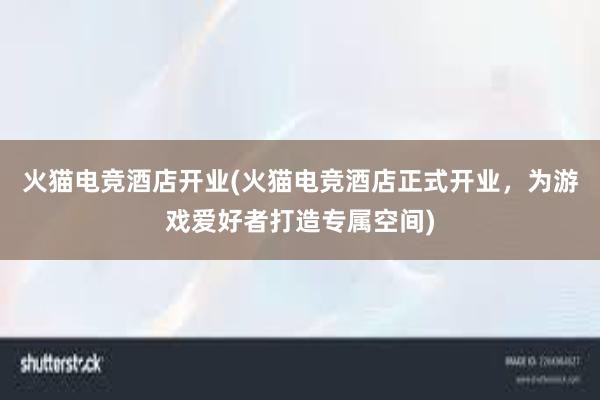 火猫电竞酒店开业(火猫电竞酒店正式开业，为游戏爱好者打造专属空间)