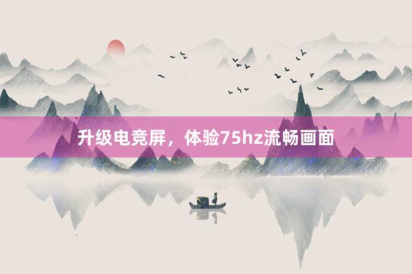 升级电竞屏，体验75hz流畅画面