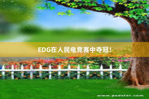 EDG在人民电竞赛中夺冠！