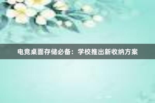 电竞桌面存储必备：学校推出新收纳方案