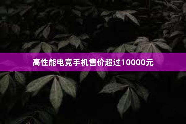 高性能电竞手机售价超过10000元