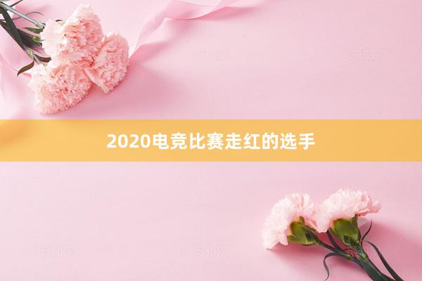 2020电竞比赛走红的选手