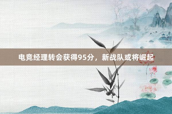 电竞经理转会获得95分，新战队或将崛起