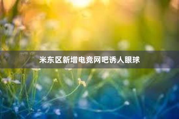 米东区新增电竞网吧诱人眼球